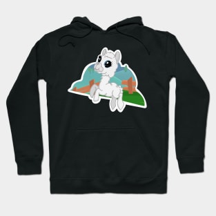 happy alpaca Little Pony style Hoodie